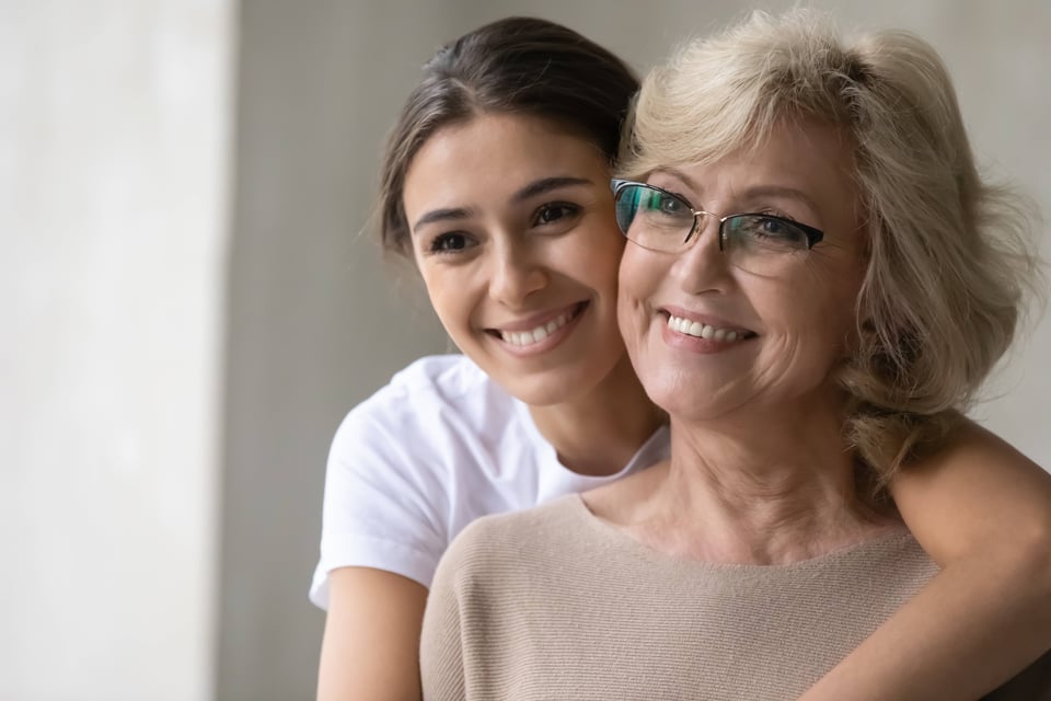 Smiling mature mother 